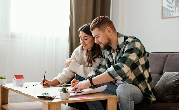 Couple planning relocation at home with immigration consultants in kerala